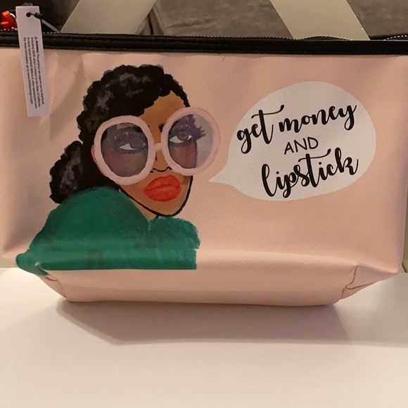 bouffants and broken hearts Handbags - Get Money and Lipstick Cosmetic Bag